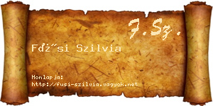 Füsi Szilvia névjegykártya